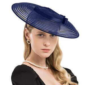 3345 Fascinators For Women Elegant Wide Brim Tea Party Church Wedding Hat